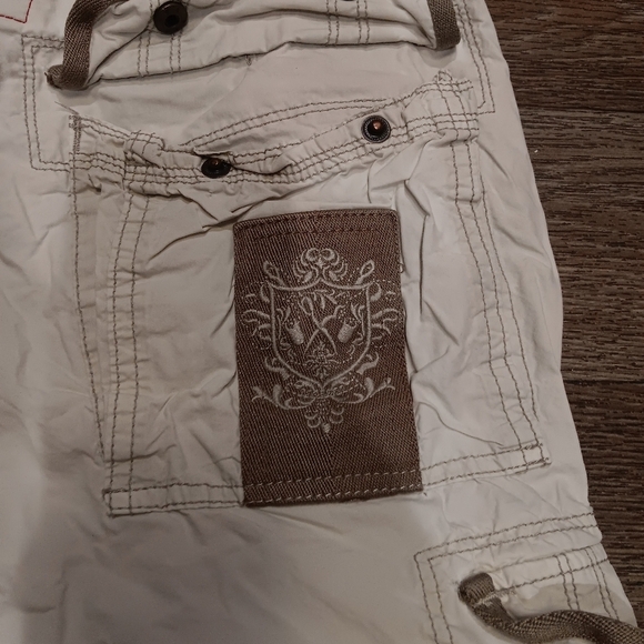 Y2k Marc Ecko Tan Cargo Shorts Size 32 - Picture 6 of 6